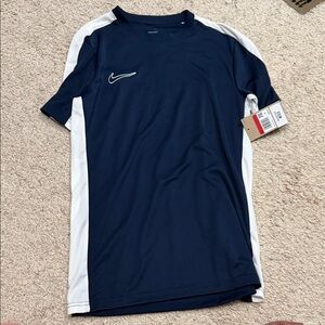 Nike Dark Blue and White Sports Tee